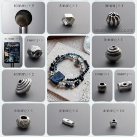 Natural Aquamarine & Pietersite Resonance DIY Bracelet Kit