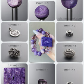 Natural Charoite & Amethyst Spiritual Resonance DIY Bracelet Kit