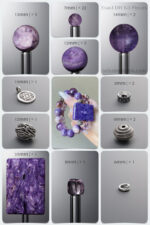 Natural Charoite & Amethyst Spiritual Resonance DIY Gemstone Bead Bracelet Kit - Image 2