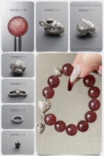 Natural Cherry Strawberry Quartz Romance DIY Bracelet Kit