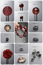 Natural Cinnabar Rose, Garnet & Cherry Strawberry Quartz DIY Gemstone Bead Bracelet Kit - Image 2