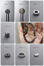 Natural Black Skeletal Quartz & Phantom DIY Bracelet Kit