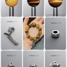 Natural Golden & Yellow Tiger’s Eye Courage DIY Bracelet Kit