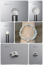 Natural Blue Moonstone & Mother of Pearl Healing DIY Bracelet Kit