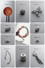 Natural Red Hematoid (Fire) Quartz & Butterfly Tassel DIY Bracelet Kit