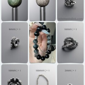Natural Hawk’s Eye & Silver Obsidian Destiny DIY Bracelet Kit