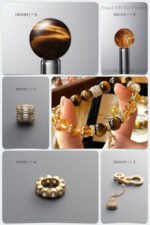 Natural Yellow Tiger’s Eye Phantom Quartz Manifestation Engine DIY Bracelet Kit