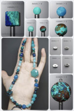 Natural Amazonite & Chrysocolla Phoenix Geometric Circuit DIY Gemstone Bead Bracelet Kit - Image 2