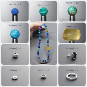 Natural Lapis Lazuli & Yellow Fluorite Cosmic DIY Bracelet Kit