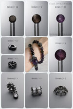 Natural Amethyst & Silver Obsidian Capricorn DIY Gemstone Bead Bracelet Kit - Image 2