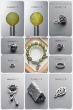 Natural Serpentine Jade & Silver Resonant DIY Bracelet Kit