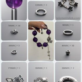 Natural Uruguay Amethyst & 999 Silver Awakening DIY Bracelet Kit