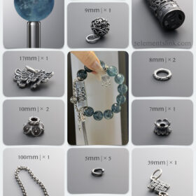 Natural Blue Fluorite & Silver Lake Light Awakening DIY Bracelet Kit