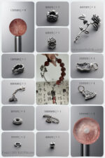 Natural Strawberry Quartz & Silver Rose Love DIY Bracelet Kit