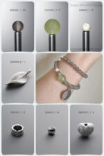 Natural Gray Agate & Serpentine Jade Healing DIY Bracelet Kit
