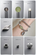 Natural Gray Agate & Serpentine Jade Healing DIY Gemstone Bead Bracelet Kit - Image 2