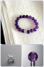 Natural Amethyst & 925 Sterling Silver Zircon DIY Gemstone Bead Bracelet Kit