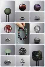 Natural Hetian Jade & Mixed Crystals 925 Antiqued Sterling Silver DIY Gemstone Bead Bracelet Kit