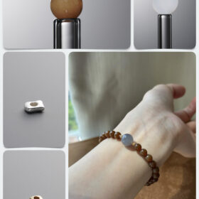 Natural Sugar Hetian Jade & Icy Purple Chalcedony Nourishment DIY Gemstone Bead Bracelet Kit