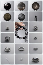 Natural Gray Jadeite & Golden Fortune Stone Wealth DIY Gemstone Bead Bracelet Kit
