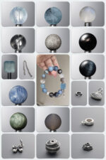 Natural Aquamarine & Golden Fortune Stone Destiny DIY Gemstone Bead Bracelet Kit