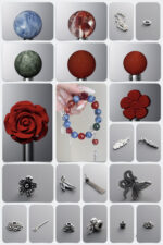 Natural Kyanite & Red Agate Fire-Water Clash DIY Gemstone Bead Bracelet Kit