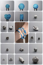 Natural Blue Apatite Triple-Wrap DIY Gemstone Bead Bracelet Kit