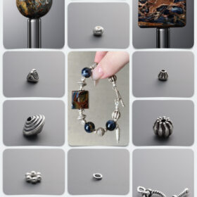 Natural Pietersite Tempest DIY Gemstone Bead Bracelet Kit