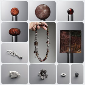 Natural Garnet & Red Phantom Power DIY Gemstone Bead Bracelet Kit