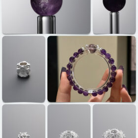 Natural Uruguay Amethyst Spiritual Awakening DIY Gemstone Bead Bracelet Kit