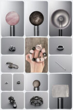 Natural Pink Quartz & Silver Obsidian Armor DIY Gemstone Bead Bracelet Kit