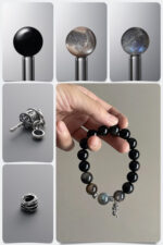 Natural Moonstone & Skeletal Quartz Kinetic Breakthrough DIY Gemstone Bead Bracelet Kit