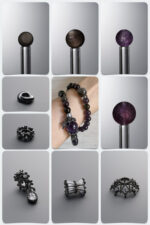 Natural Amethyst & Silver Obsidian Capricorn DIY Gemstone Bead Bracelet Kit